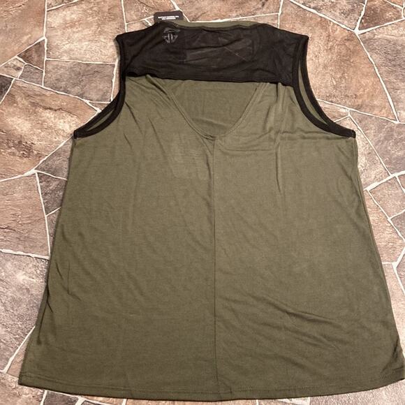 NWT Alpha Prime Mesh Back Tank in Dark Ivy & Black Sz L - Picture 6 of 12
